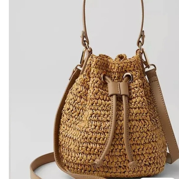 Ann Taylor Handbags - Ann Taylor Tan Woven Mini Bag